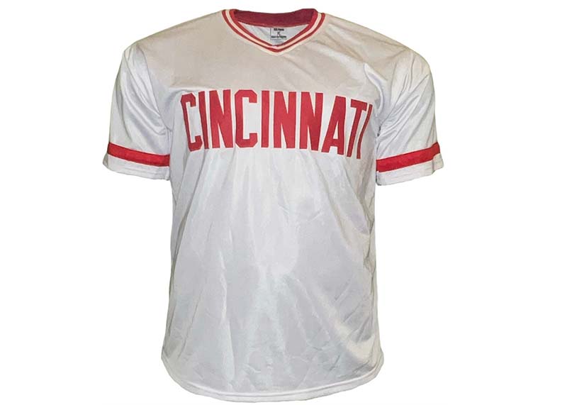 Pete Rose Signed Cincinnati White Baseball Jersey JSA Hit king, Charlie hustle and 4256 inscription?