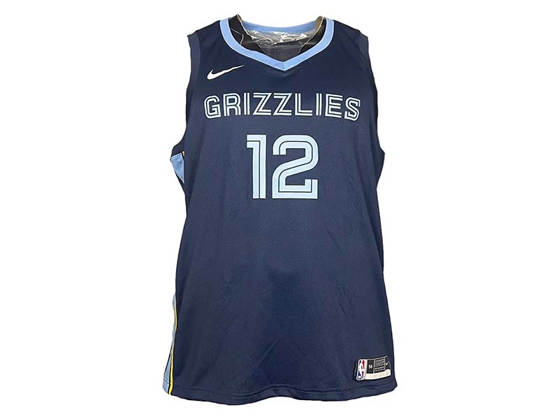 Ja Morant Signed Nike Men's Memphis Grizzlies #12 Navy Swingman Jersey JSA