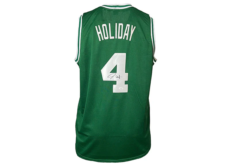 Jrue Holiday Signed Custom Green Boston Basketball Jersey JSA