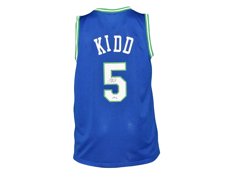 Jason Kidd Autographed Dallas Pro Style Blue Jersey (Beckett)