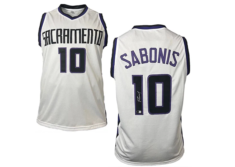 Domantas Sabonis Signed Custom Sacramento White Basketball Jersey (Beckett)