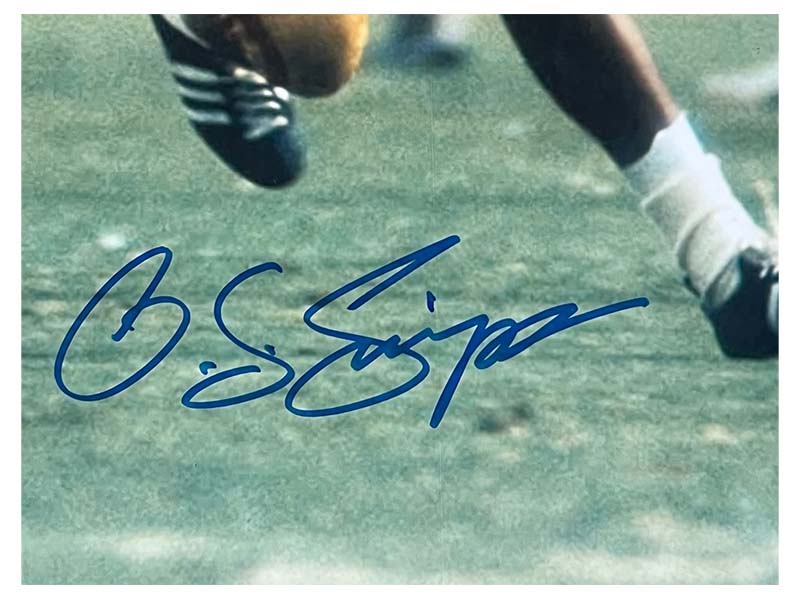 O.J. (OJ) Simpson Autographed USC Football 16x20 Photo JSA