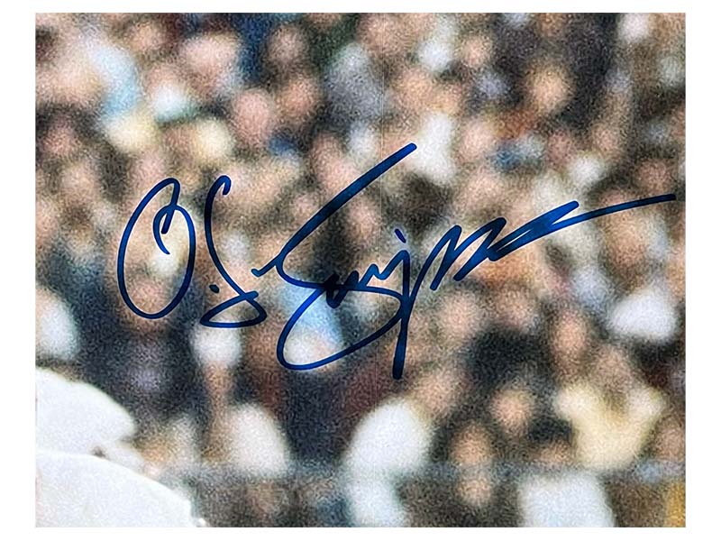 O.J. (OJ) Simpson Autographed Buffalo Bills vs New York Jets 16x20 Photo JSA