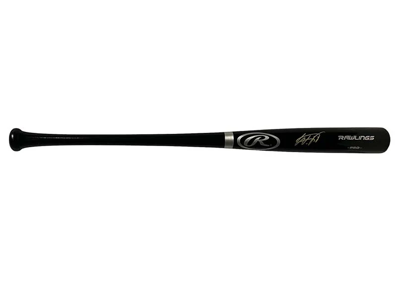 Wander Franco Autographed Signed Rawlings Black Baseball Bat JSA