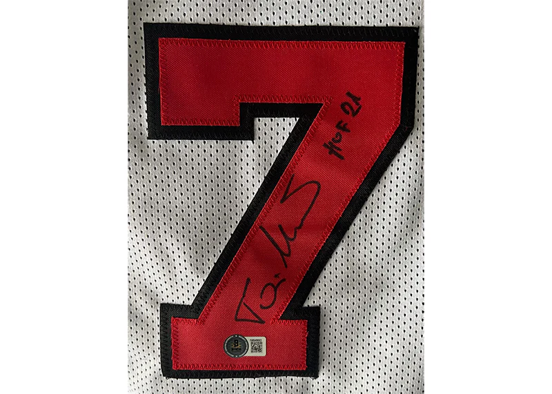 Toni Kukoc Signed Chicago Custom White Basketball Jersey Beckett HOF 21 Inscription