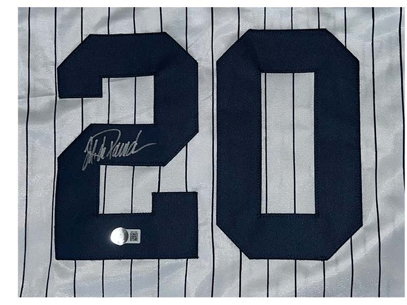 Jorge Posada Autographed New York Pinstripe Pro Style Jersey Beckett