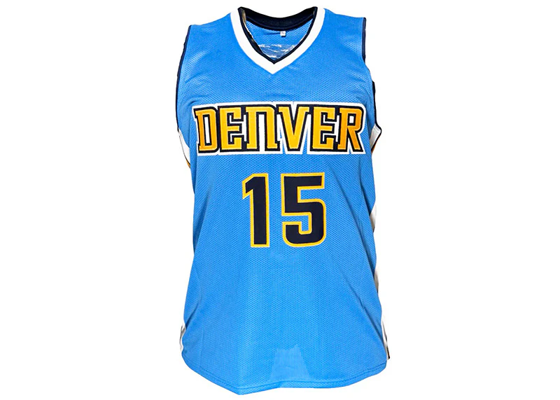 Nikola Jokic Signed Denver Light Blue Custom Basketball Jersey JSA