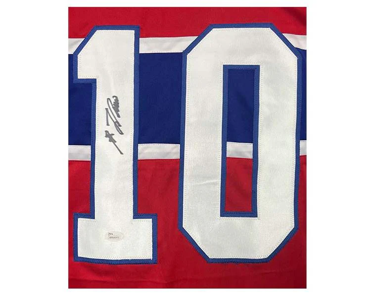Guy Lafleur Autographed Montreal Red Custom Hockey Jersey (JSA)