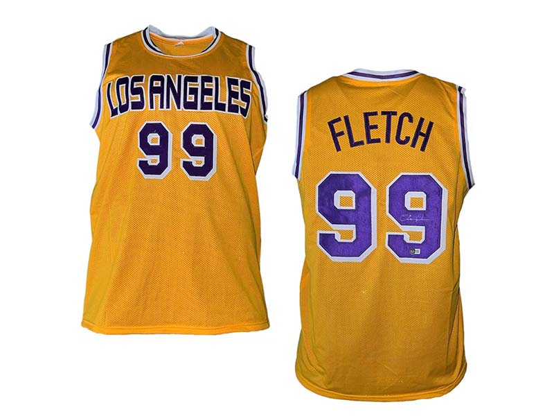 Chevy Chase Signed Fletch Los Angeles Basketball Jersey Beckett