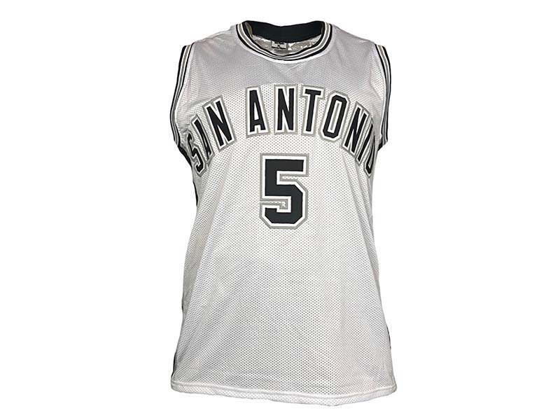 Robert Horry Signed Custom San Antonio White Basketball Jersey Beckett