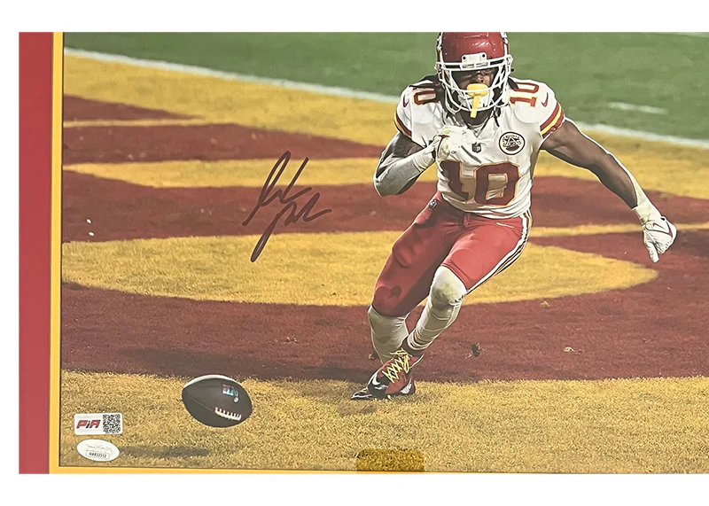 Isiah Pacheco Signed Kansas City Chiefs Framed Photo Lights JSA 28x38