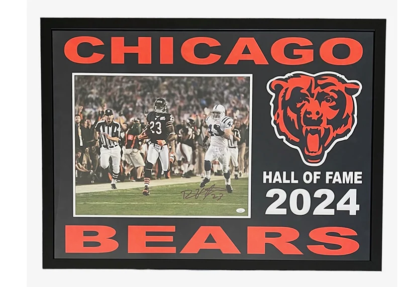 Devin Hester Signed Chicago Bears Photo Frame JSA 28x38