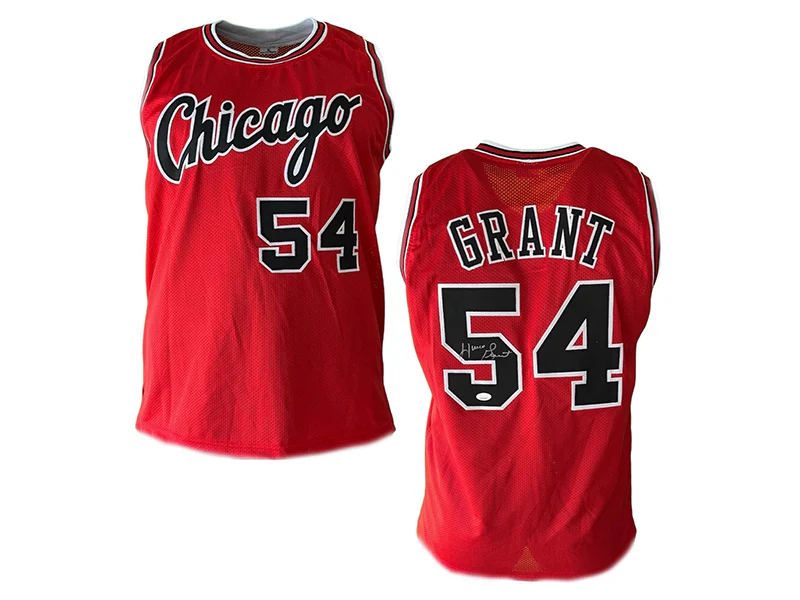 Horace Grant Signed Custom Chicago Red Custom Basketball Jersey JSA