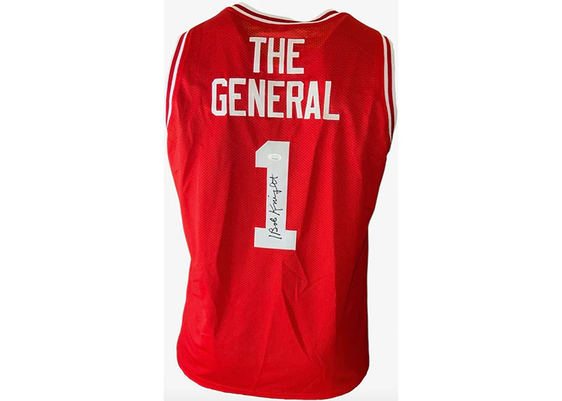 Bob Knight Signed Indiana Custom Basketball Jersey JSA