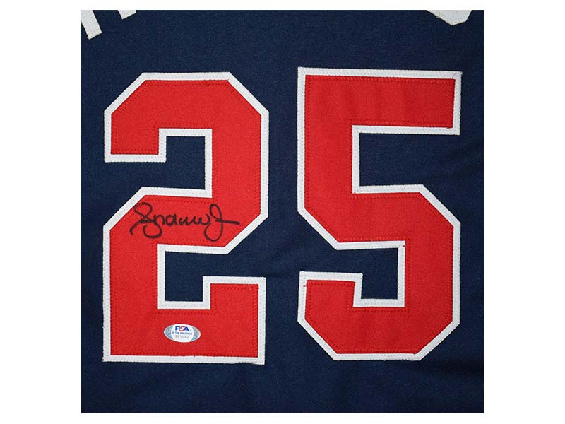 Andruw Jones Signed Atlanta Blue Custom Baseball Jersey (PSA)