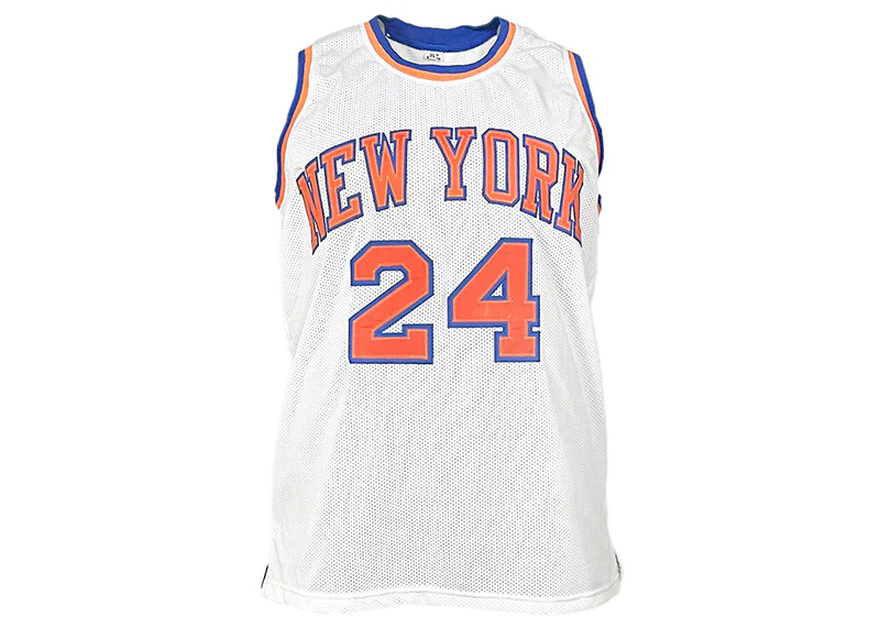 Bill Bradley Signed New York White Custom Basketball Jersey (JSA)