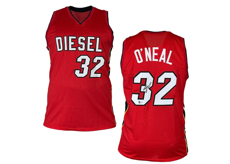 Shaquille O��Neal (Shaq) Signed Custom Miami Red Basketball Jersey Beckett
