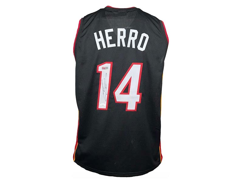 Tyler Herro Autographed Pro Style Miami Black basketball Jersey JSA