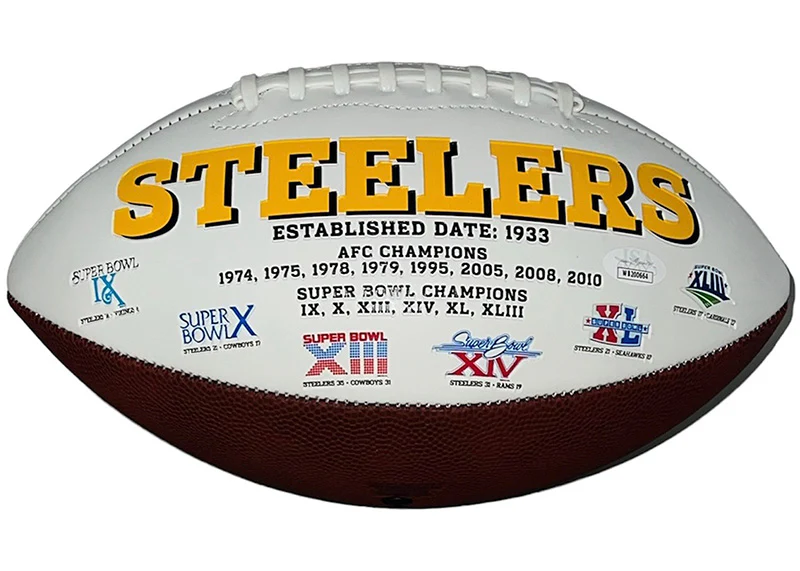 Jack Ham Signed Pittsburgh Steelers Logo Football JSA HOF 88 Insc
