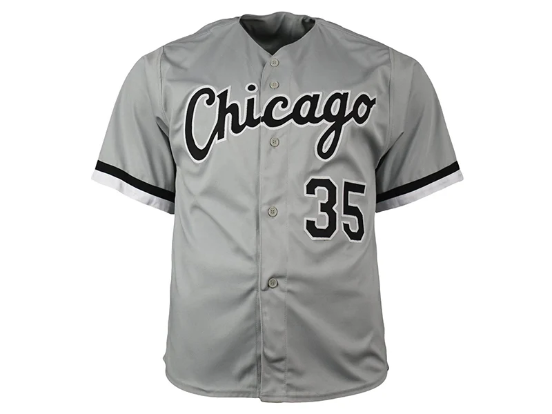 Frank Thomas Autographed Signed Chicago Gray Baseball Jersey (Beckett)