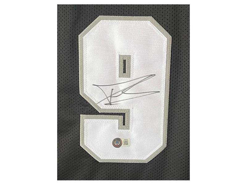 Tony Parker Signed Custom San Antonio Black Basketball Jersey Beckett