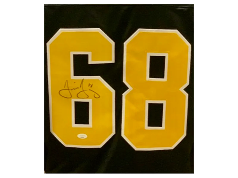Jaromir Jagr Autographed Pittsburgh Pro Style Hockey Jersey Black  (JSA)