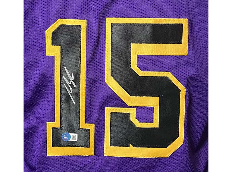 Austin Reaves Signed Custom Los Angeles Purple Basketball jersey Beckett
