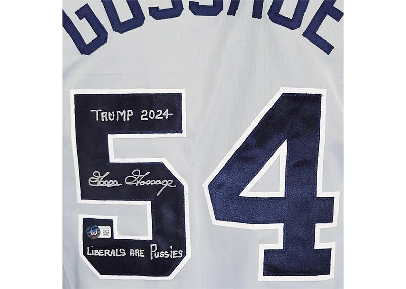 Goose Gossage Signed New York Grey Custom Jersey Beckett 2 inscription 