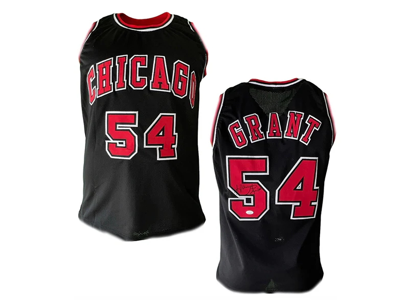 Horace Grant Autographed Prostyle Chicago Black Custom Basketball Jersey JSA