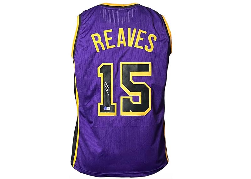 Austin Reaves Signed Custom Los Angeles Purple Basketball jersey Beckett