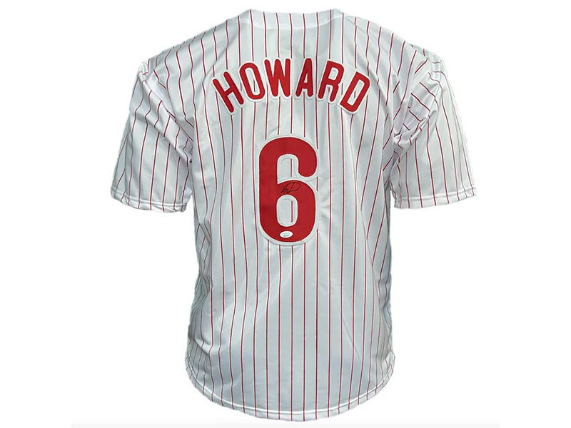 Ryan Howard Autographed Philadelphia White Pinstripe Baseball Jersey (JSA)