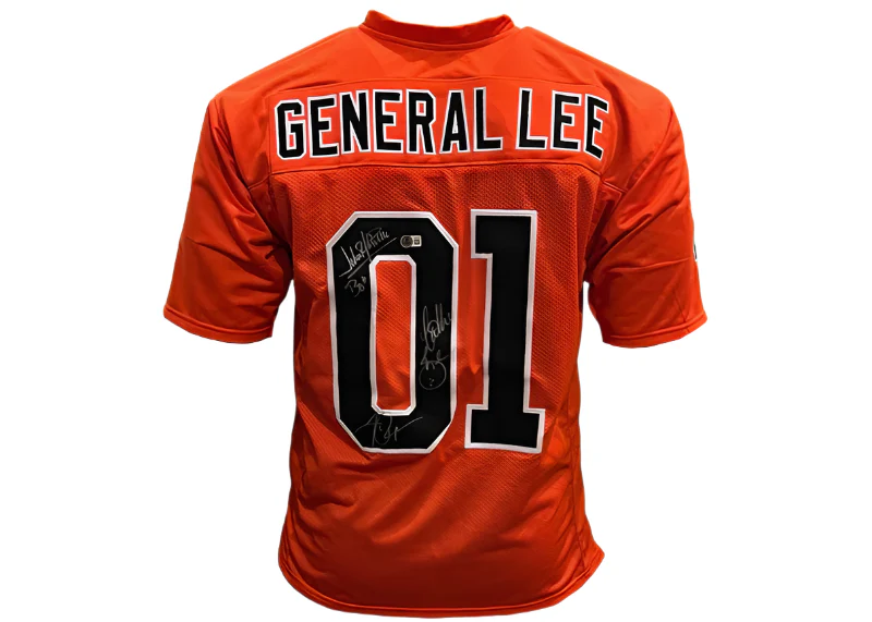 Dukes of Hazzard Signed Catherine Bach, John Schneider & Tom Wopat Jersey Beckett