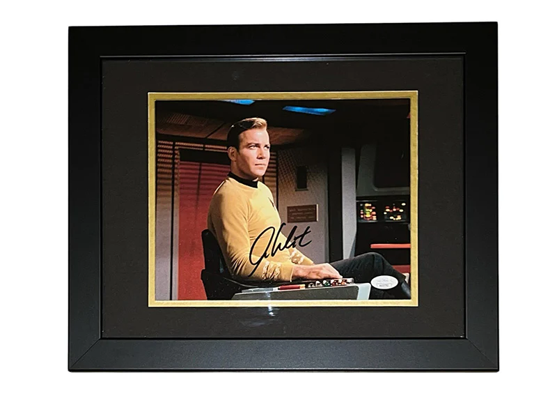 William Shatner Signed Star Trek 13x16 Framed Photo Captain Kirk JSA