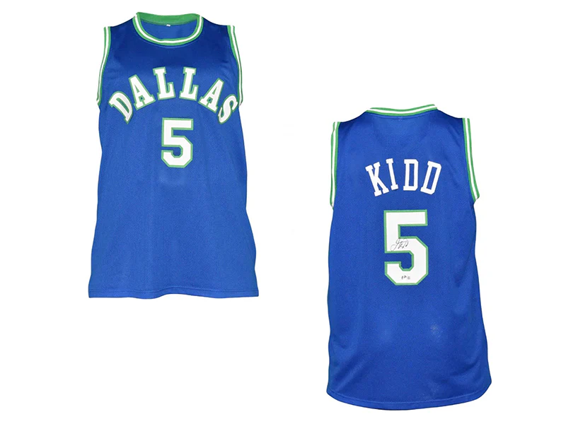 Jason Kidd Autographed Dallas Pro Style Blue Jersey (Beckett)
