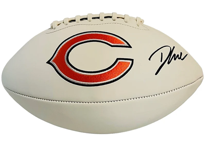 D'Andre Swift Signed Chicago Bears Official NFL Team football Logo JSA