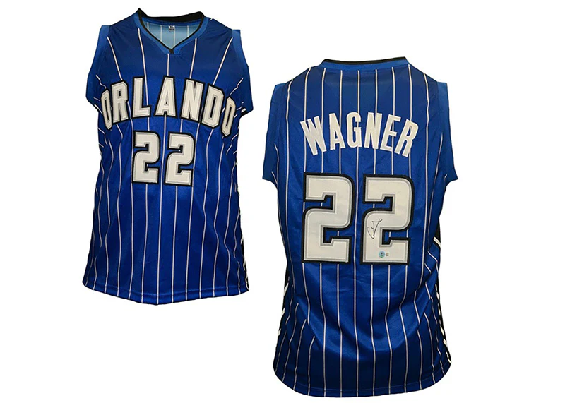 Franz Wagner Signed Orlando Blue Pinstripe Custom Jersey Beckett