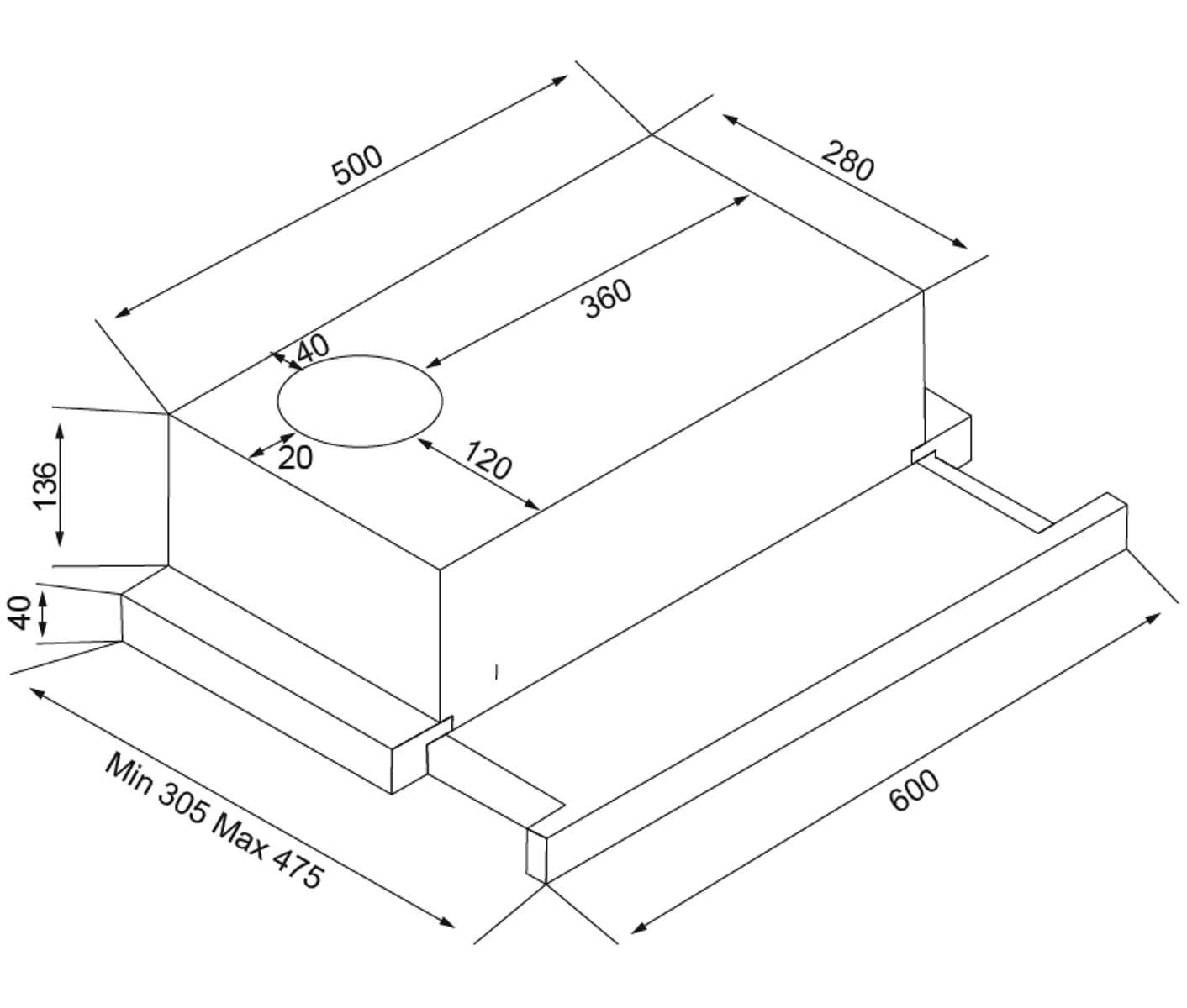 Silverline PE142HV aftræk venstre side