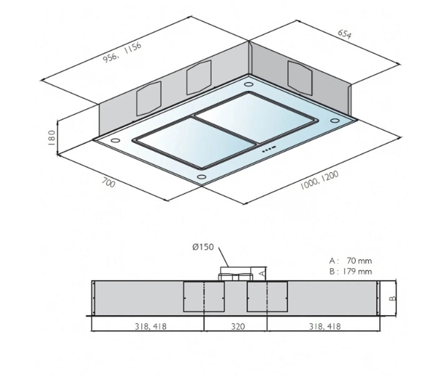 Silverline SL 4220 Matix Roof stål 100cm