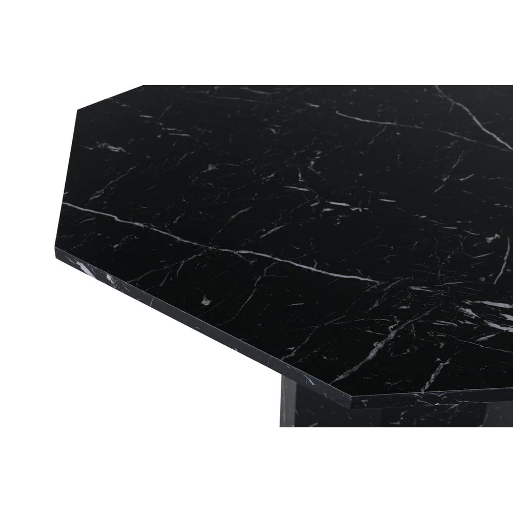 Venture Home Matbord Marbs Svart Glasmarmor