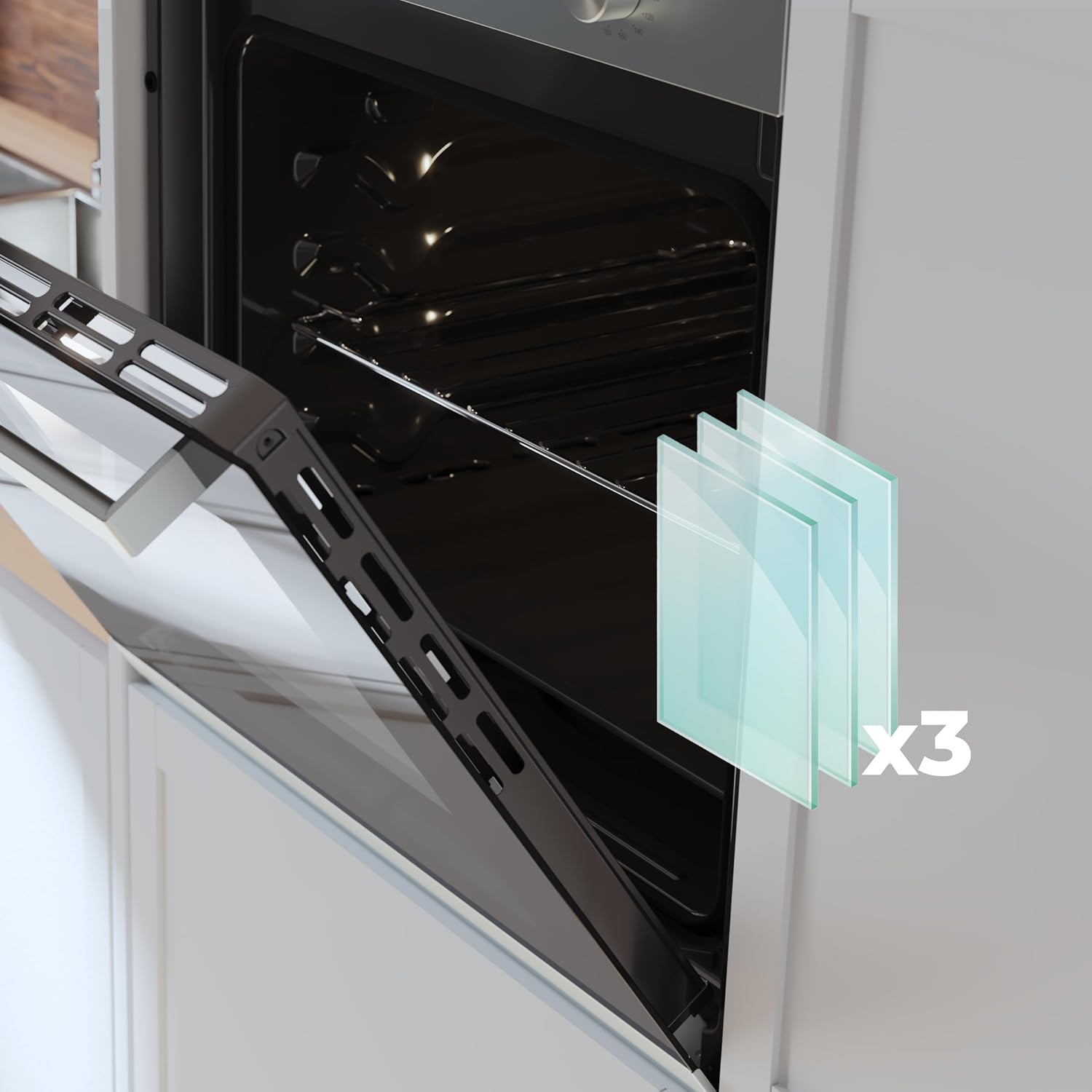 Cecotec Inbyggd ugn Bolero Hexa C136000 Mirror Time A. 2800 W, 77 L kapacitet, 4 funktioner, timer, Steam Assist, Steam EasyClean, kylfläkt, trippelglas, energiklass A