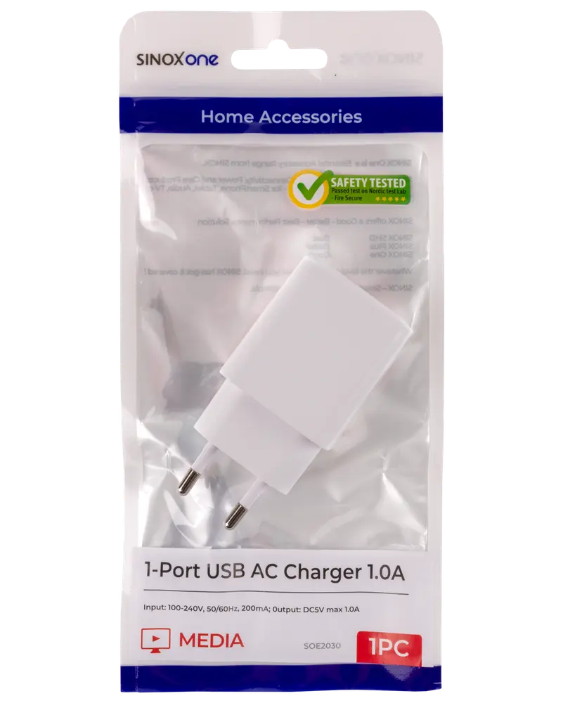 SinoxOne Mobilladdare 1A