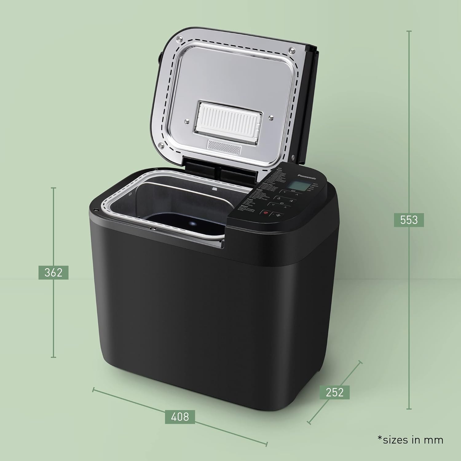 Panasonic SD-YR2550 Bakmaskin (31 program, 13 automatiska program, baka glutenfritt, jästfördelare), silver