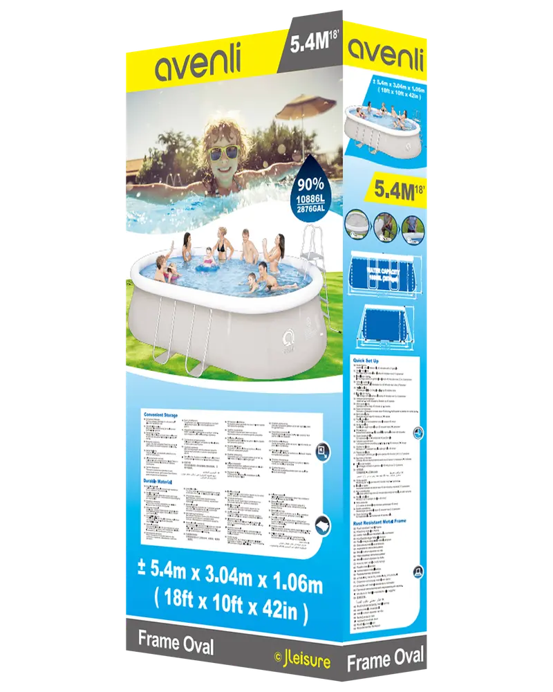 Avenli pool oval stålram 10886 L