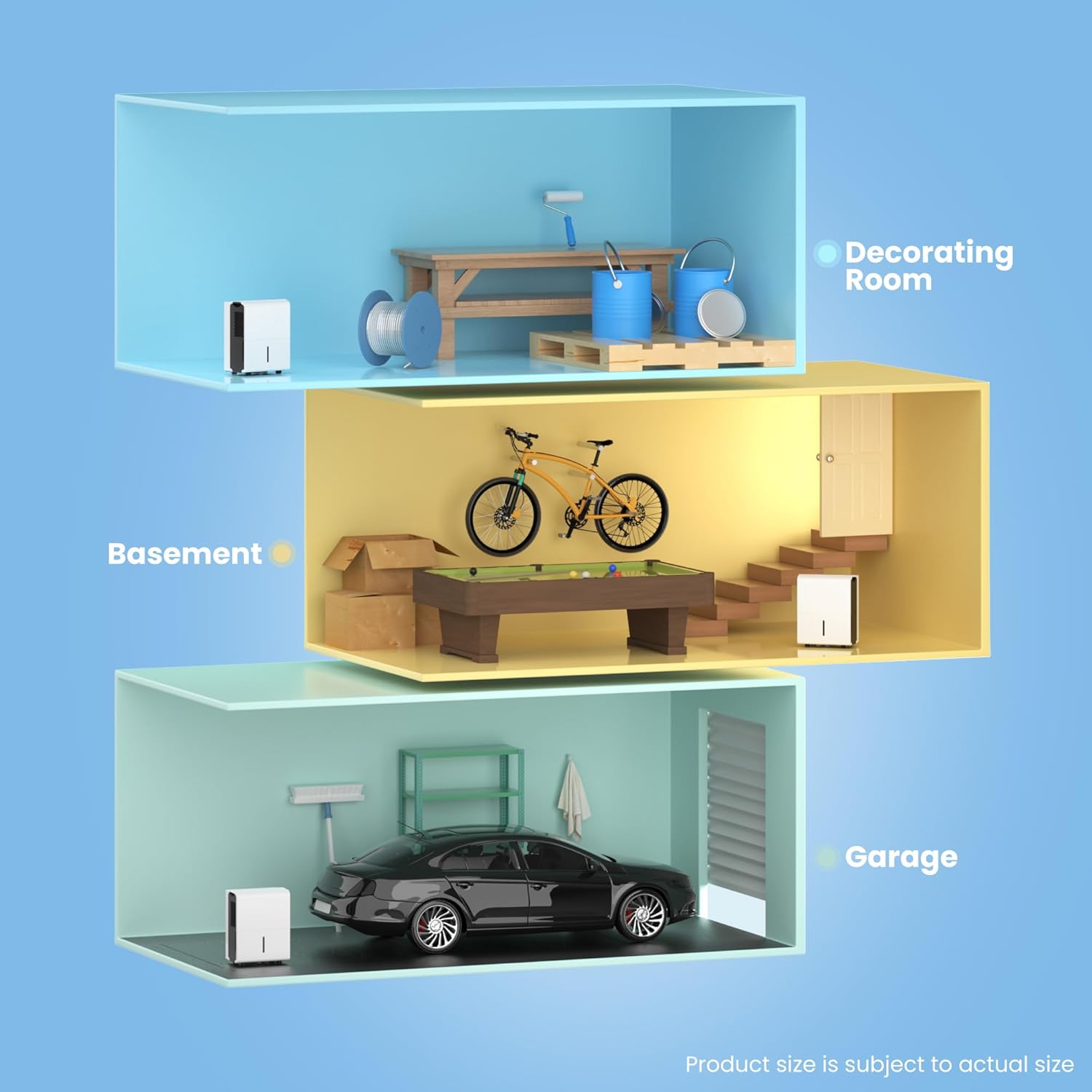 Comfee MDDP-30DEN7 Dehumidifier 30L/ 24h Room Dimensions approx 180 m³ (72 m²)