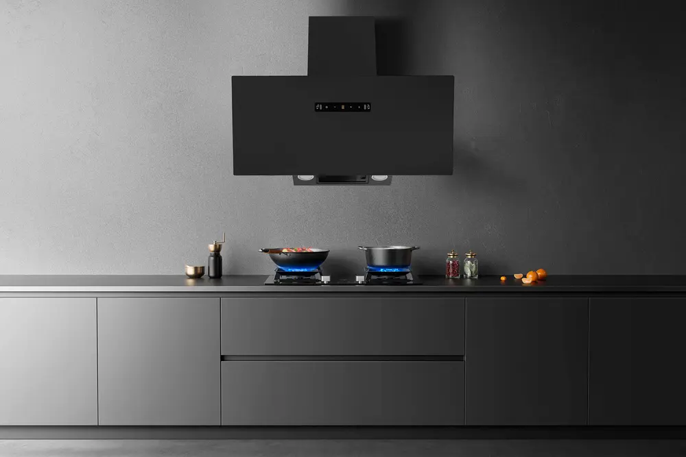 Köksfläkt TV13K90BL svart 90 cm