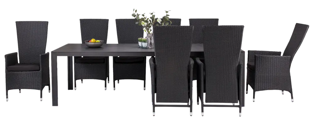 Malaga justerbar stol svart