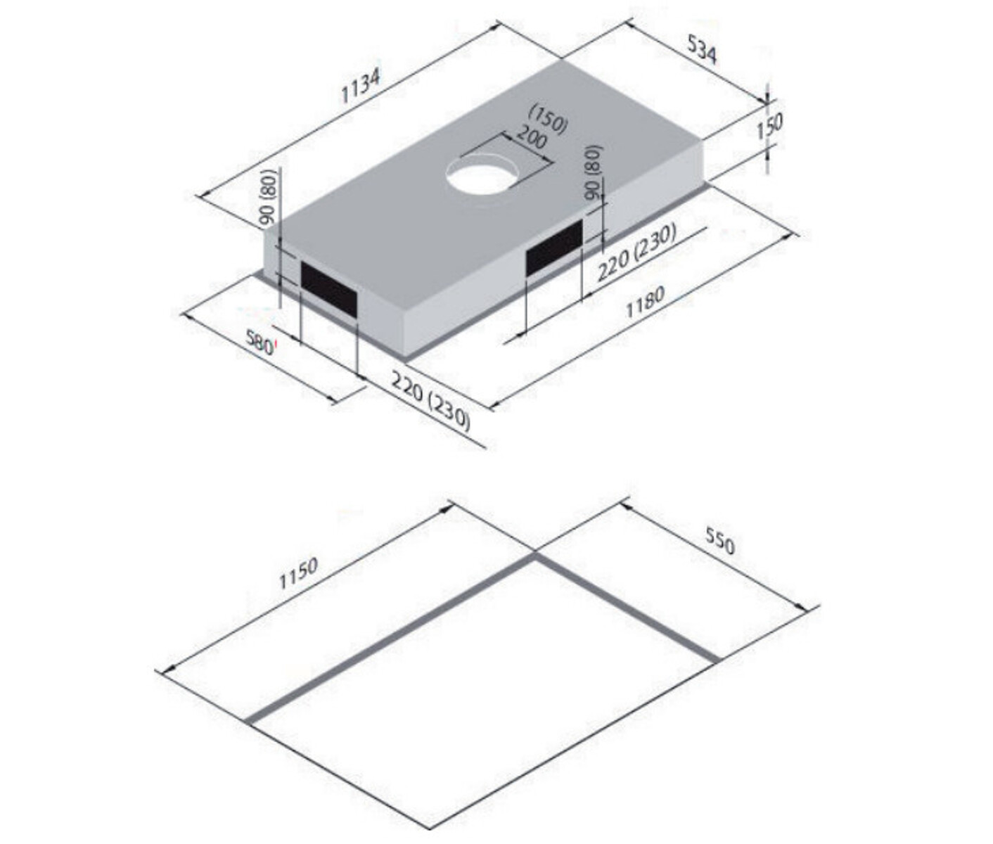 EICO DISTANTE 120 W SM Vit/Vit glas Hvid/hvid glas