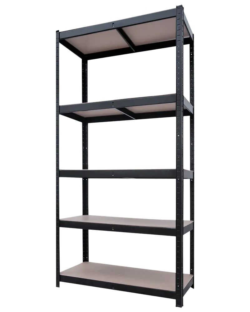 Lagerhylla svart 180 cm