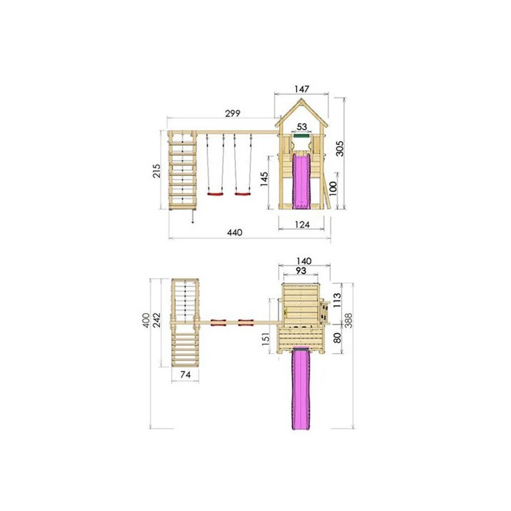Jungle Gym Lektorn Cubby Climb X´tra Gul