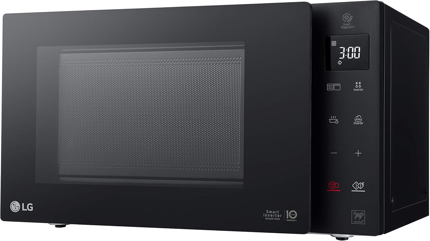 LG MH6336GIB ugn smart inverter mikrovågsugn med kvartsgrill, 23 liter, 1 000 W, automatiska program, 5 justerbara effektnivåer - rök svart